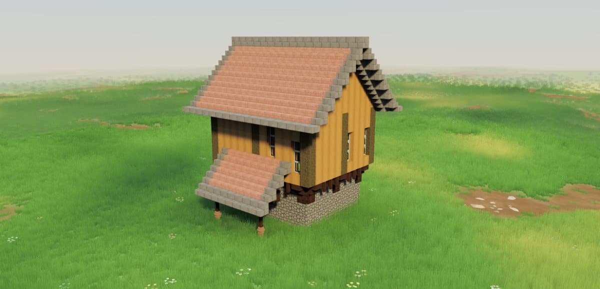 Preview of A 2-story house with a porch
