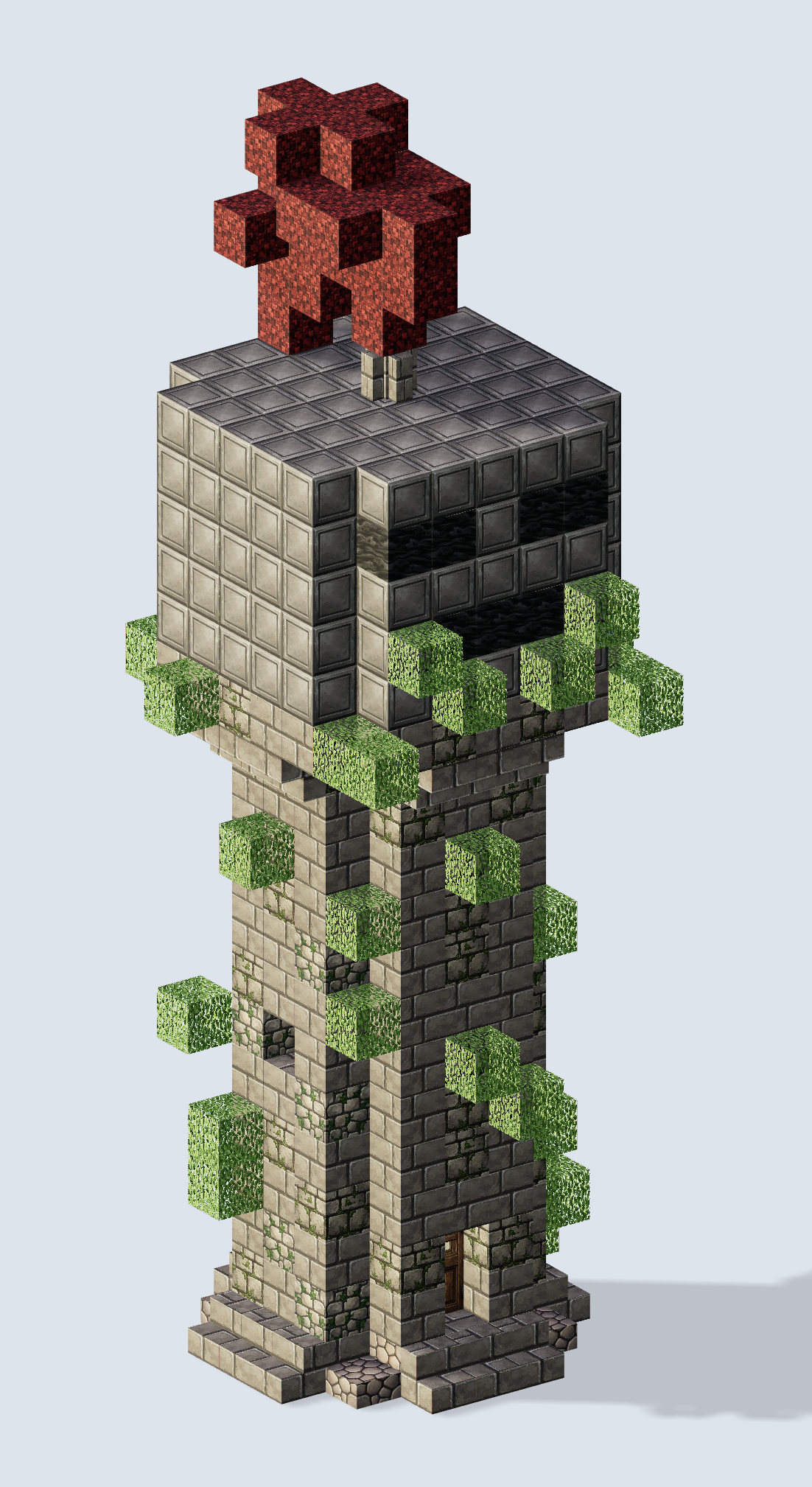Medieval tower voxel building